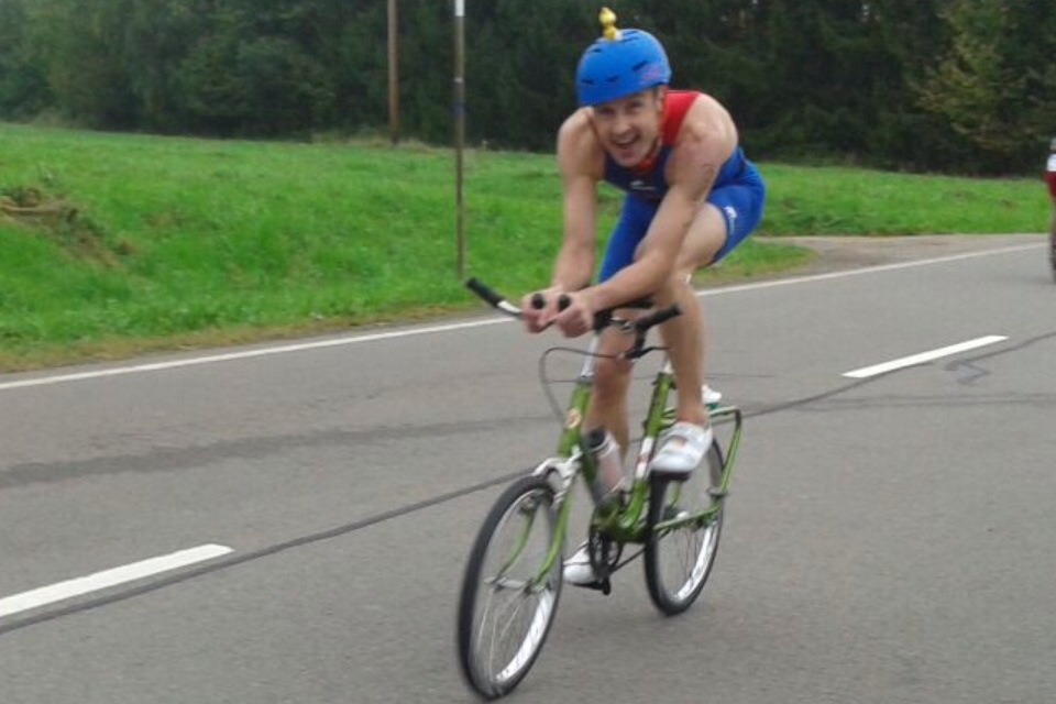 Berthold Triathlon mit Klapprad